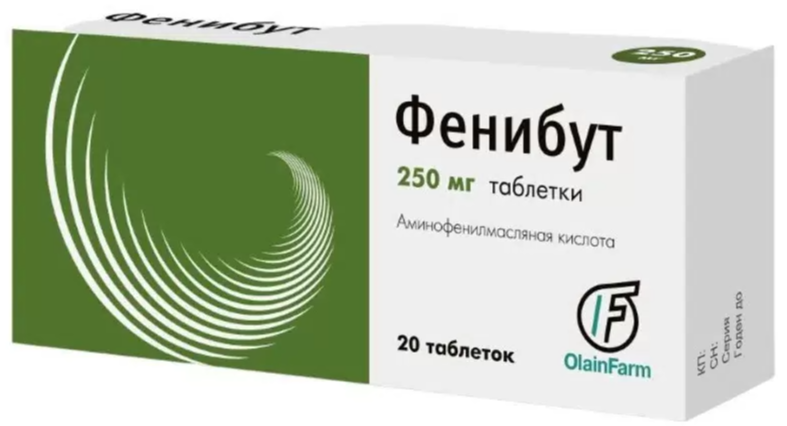 ФЕНИБУТ таб 250мг n20