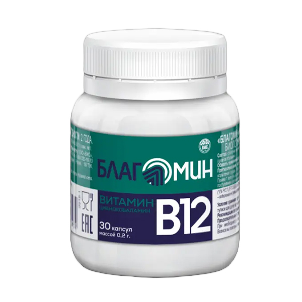 БЛАГОМИН ВИТАМИН В12 капс. 90 шт. БЛАГОМИН ВИТАМИН В12 капс. 90 шт.