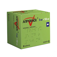 АПРОВАСК таб п/об 5мг+150мг n56