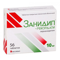 ЗАНИДИП-РЕКОРДАТИ таб п/об 10мг 56 шт.