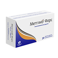МЕТГЛИБ ФОРС таб п/об 5мг+500мг n30