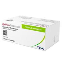 ДУОРЕСП СПИРОМАКС пор. д/инг. 160мкг/4.5мкг - 120доз 1 шт.