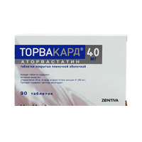 ТОРВАКАРД таб п/об 40мг 90 шт.
