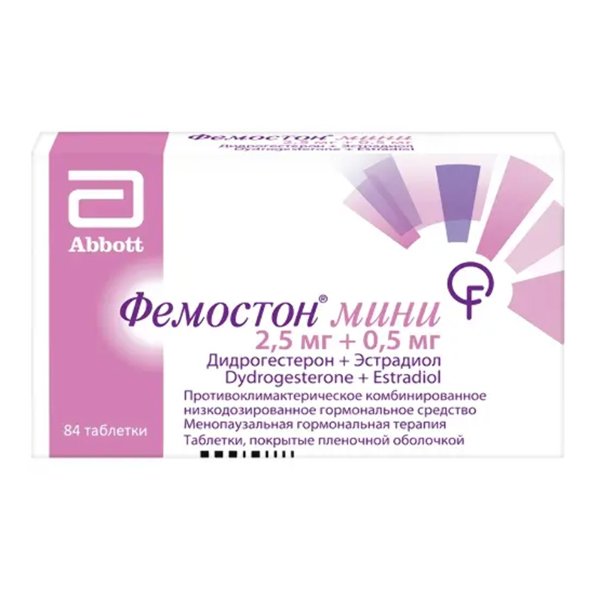 Фемостон Мини таб. п/пл. об. 2,5мг+0,5мг №28