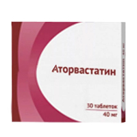 АТОРВАСТАТИН таб п/об 40мг 30 шт.