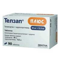 ТЕЛЗАП ПЛЮС таб п/об 80мг+12.5мг n30
