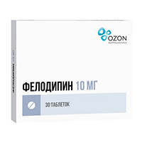 ФЕЛОДИПИН таб п/об 10мг 30 шт.