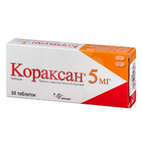 Кораксан таб. п/пл. об. 5мг №56
