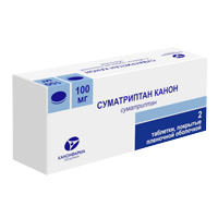 СУМАТРИПТАН таб п/об 100мг 2 шт.