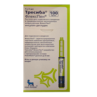 ТРЕСИБА ФлексПен р-р д/ин. (шприц-ручка) 100ЕД/мл - 3мл 5 шт.