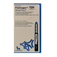 РАЙЗОДЕГ ФлексПен р-р д/ин. (картридж) 100МЕ/мл - 3мл n5