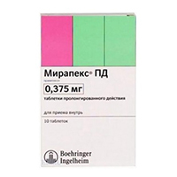 МИРАПЕКС ПД таб пролонг. 0.375мг n10