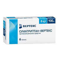 СУМАТРИПТАН таб п/об 100мг 6 шт.