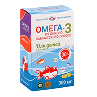 САЛМОНИКА (SALMONIСA) Омега-3 д/детей капс. 300мг 84 шт. Малина