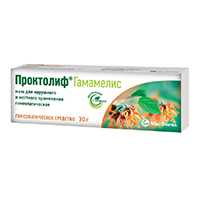 ПРОКТОЛИФ ГАМАМЕЛИС мазь 30г ПРОКТОЛИФ ГАМАМЕЛИС мазь 30г