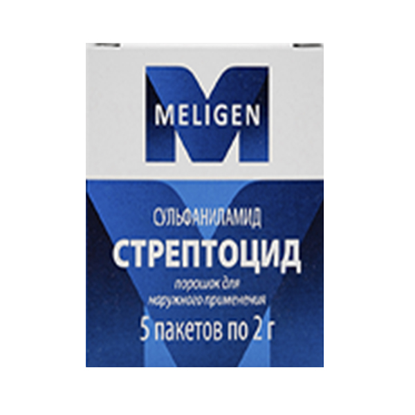 СТРЕПТОЦИД пор. (пак.) 2г 5 шт.