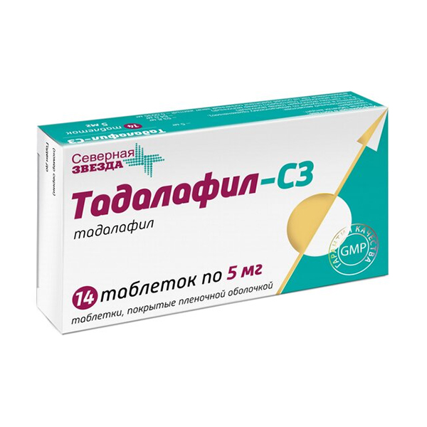 ТАДАЛАФИЛ таб п/об 5мг 14 шт.