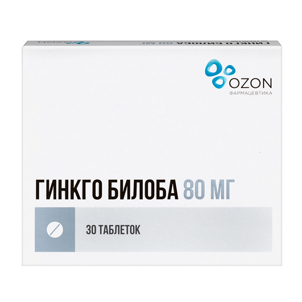 ГИНКГО БИЛОБА таб 80мг n30