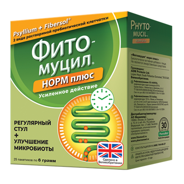ФИТОМУЦИЛ НОРМ ПЛЮС пор. (пак.) 6г n25