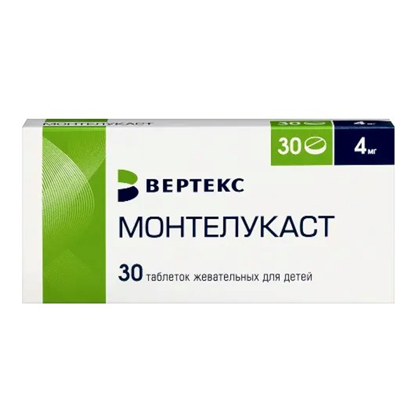 МОНТЕЛУКАСТ таб жев. 4мг 30 шт.