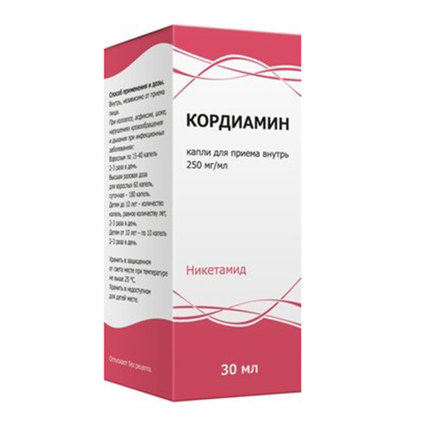 КОРДИАМИН капли (фл.) 25% - 30мл n1