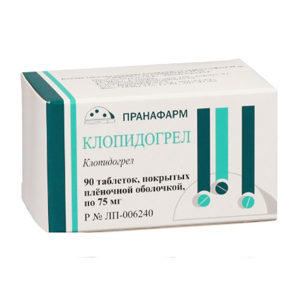 КЛОПИДОГРЕЛ таб п/об 75мг 28 шт.