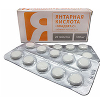 ЯНТАРНАЯ КИСЛОТА таб 100мг 10 шт.