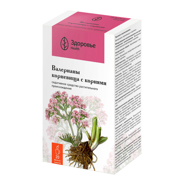 Валерианы корневища с корнями пак.-фильтр 1,5г №20 Валерианы корневища с корнями пак.-фильтр 1,5г №20