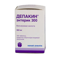 ДЕПАКИН ЭНТЕРИК таб п/об 300мг 100 шт.