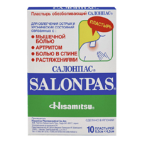 ПЛАСТЫРЬ Салонпас (Salonpas) 6.5х4.2 10 шт.