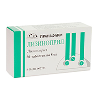 ЛИЗИНОПРИЛ таб 5мг n30