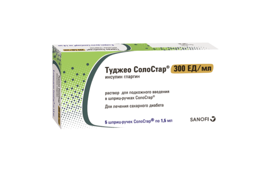 ТУДЖЕО Солостар р-р д/ин. (шприц-ручка) 300ед/мл - 1.5мл 5 шт.