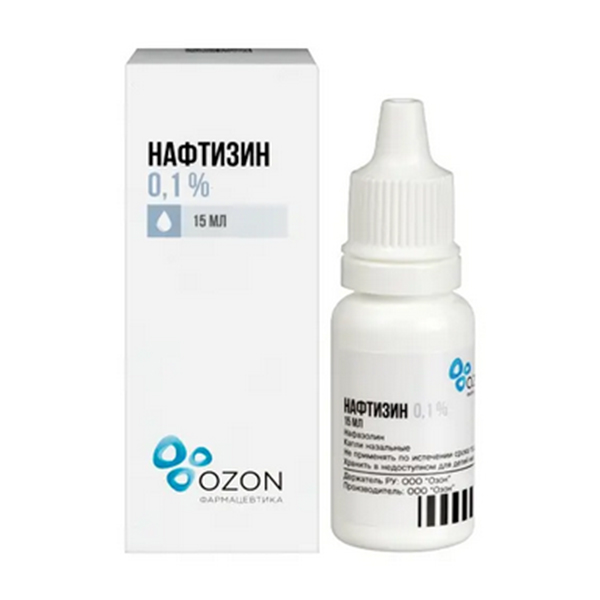 НАФТИЗИН капли назал. (фл.)  0.1% - 15мл 1 шт.